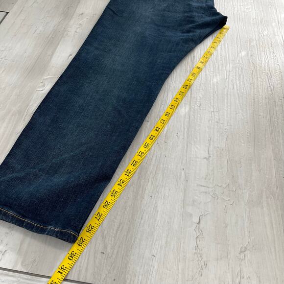 Lucky Brand 121 Slim Straight Dark Wash Cotton Basic Denim Jeans 38x30 - Picture 9 of 9